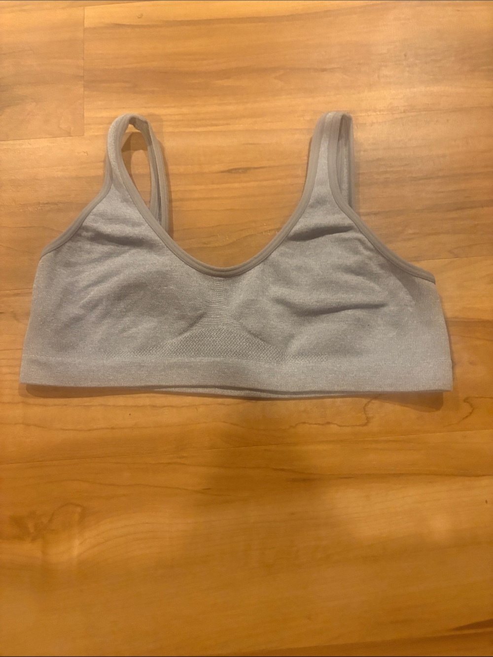 Hanes Light Gray Seamless Sports Bralette